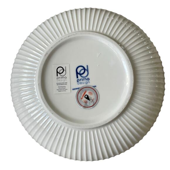 Christmas Candy Cane Dinner Bowl Set of 4 Ceramic Pink Red PrimaDesign Holiday - Picture 13 of 16